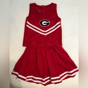 Girls Size 6 University of Georgia cheerleading outfit Halloween or dress up